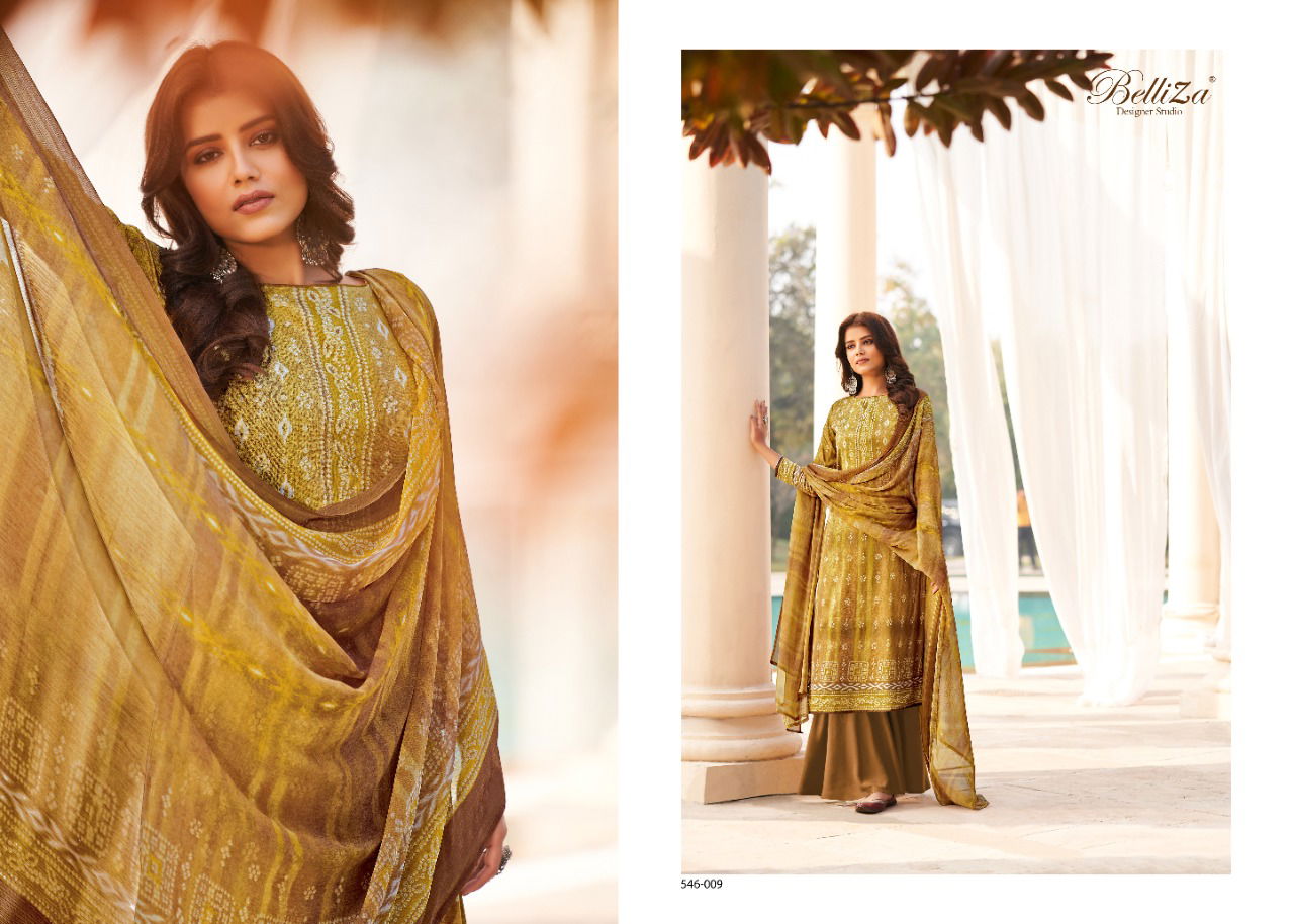 belliza vogue premium latest fancy pure cotton digital print dress material collection 